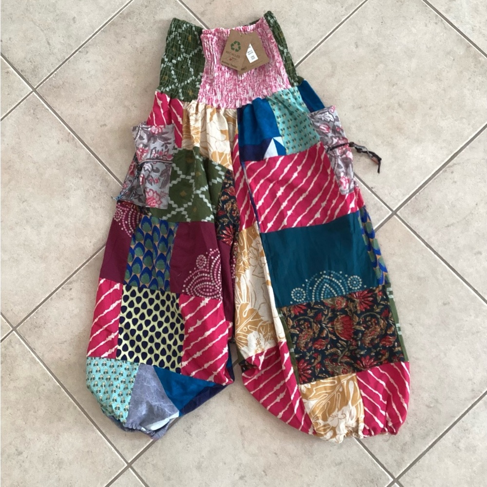 India 100% cotton patchwork harem pants - image 1